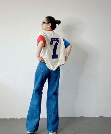 2 Tones Prtined Tee #250303